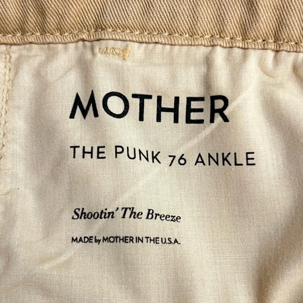 MOTHER Denim Khaki Color Curds and Whey The Punk 76 Ankle Pants High Rise Sz 27
